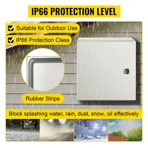 Scatola Elettrica in Acciaio NEMA 4X IP66 Impermeabile e Antipolvere 30x30x20 cm per Esterni/Interni - Product Image 3