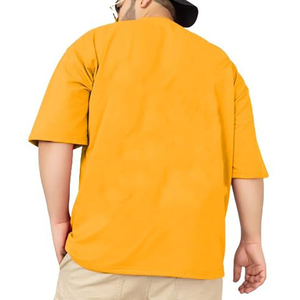Wholesale Cheap Oversized Cotton T-<b>Shirts</b> for Adults Quick Dry Breathable <b>Collarless</b> Design Drop Shoulders Plain Blank Pattern - Product Image 1