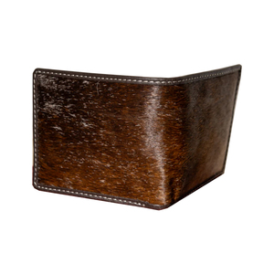 Portefeuille en cuir de vachette de qualité supérieure pour homme, fait main, en cuir à poils, design fin, portefeuille à double pli, portefeuille en cuir naturel - Product Image 2