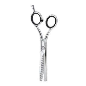 Ciseaux de coiffure professionnels en acier inoxydable 6CR13 à pointe arrondie, pour droitiers, 28 dents, manche long, ciseaux à cheveux - Product Image 2