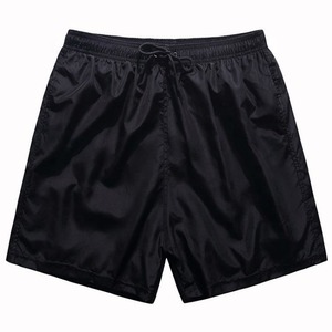 Shorts de Baño Casuales para Hombre, de Alta Calidad, Color Negro Sólido, Secado Rápido, Transpirables, Ecológicos, Tejidos, Cintura Media - Product Image 6