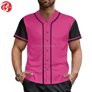 Maillots de baseball pour hommes avec votre propre logo, respirants, à séchage rapide, manches courtes, 100% polyester, pour baseball et softball - Product Image 2
