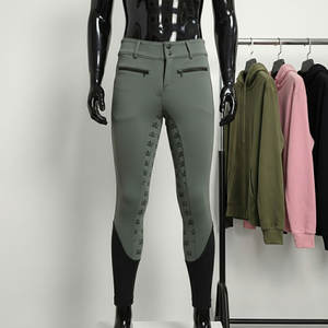 Pantalones de Montar a Caballo de Alta Calidad al por Mayor, Personalizados, de Cintura Alta, con Asiento Completo de Silicona - Product Image 1
