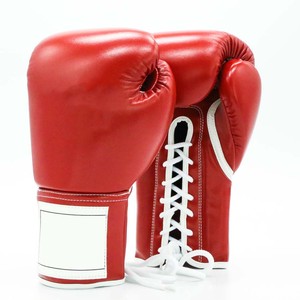 Gants de boxe unisexes pour jeunes en PU noir, fermeture à boucle et crochets, entraînement MMA, personnalisables, prix d'usine, gants de compétition - Product Image 5