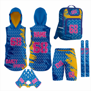 Tenues de football 7v7 personnalisées avec nom et numéro d'équipe, impression numérique, respirantes, séchage rapide, évacuation de l'humidité, 100% SPORTS SPORTS - Product Image 1