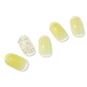 Ongles en gel semi-durcis press-on de qualité salon 100 % authentique, 28 pièces, crème citron, UUUUU UGN012, végétaliens et sans cruauté, coréens - Product Image 2