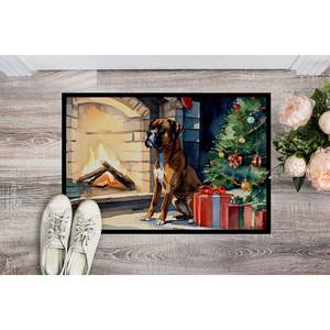 <b>Boxer</b> Cozy <b>Christmas</b> Doormat Non-Slip Washable Low Pile 24H X 36W Indoor and Outdoor Entryway Rug for Front Door - Product Image 2