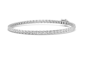 Classic 5.05 ctw Round Brilliant Cut Lab-Grown Diamond Tennis <b>Bracelet</b> 9K Rose Gold - Product Image 4