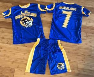 Camisetas de Fútbol Personalizadas con Diseño de Color Ecológico de Secado Rápido, Uniformes de Fútbol Suaves Unisex con Cuello en V de Poliéster Sublimado - Product Image 4