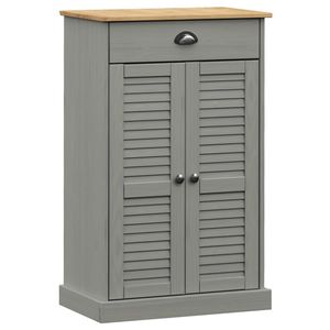 Scarpiera in legno massello grigio VIGO pino 23.6 scarpiera "x 13.8" x 37.8 "resistente scarpiere - Product Image 2