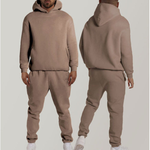 Ensemble survêtement homme tendance personnalisé avec votre logo, sweat à capuche décontracté et pantalon de jogging, 100% coton respirant - Product Image 6