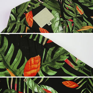 Chemises Hawaïennes pour Hommes à Col Revers, Logo Personnalisé, Satin Écologique, Séchage Rapide, Respirantes, Manches Courtes - Product Image 2