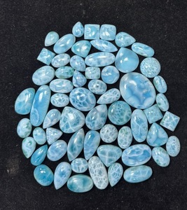 Pierres précieuses de Larimar de qualité supérieure AAA |   Formes variées et tailles personnalisées |   Pierres naturelles faites à la main pour bagues et pendentifs. - Product Image 4