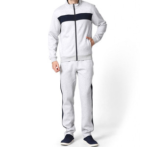 Survêtement blanc personnalisé en gros pour hommes, uni, zippé, haute qualité, délavé à l'acide, streetwear d'hiver - Product Image 1