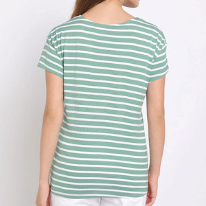 เสื้อยืดผู้หญิงสีพื้นคุณภาพสูงขายส่ง เนื้อผ้าระบายอากาศ น้ำหนักเบา ผลิตจากผ้าฝ้าย 100% - Product Image 5