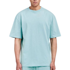 Camiseta de Hombre de Color Sólido, Talla Grande, Cuello Redondo, 100% Algodón, Transpirable, Manga Corta, Estilo Deportivo - Product Image 2