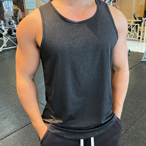 Camiseta sin mangas con tirantes corta para entrenamiento de gimnasio para hombre, ropa deportiva atlética para entrenamiento de Culturismo - Product Image 2