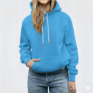 Sweat à capuche oversize pour femme, manches longues, style ample, haute qualité, OEM, mode hiver pour femme - Product Image 1