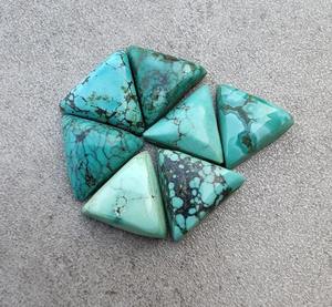 Turquoise tibétaine naturelle, forme triangulaire, cabochon, pierre précieuse calibrée, pierre précieuse en vrac pour bijoux - Product Image 6