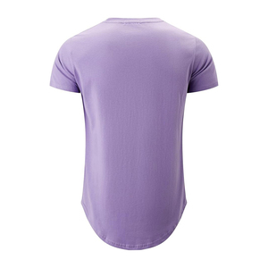 Khaki Tan Longline Curved Hem Panel Seam Tee Men Streetwear Short Sleeve Crew Neck Cotton Wholesale - Product Image 6