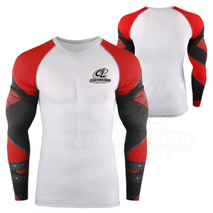 Chemises de compression pour hommes, service OEM, meilleures ventes, tissu spandex premium, chemise de compression athlétique, en promotion. - Product Image 3