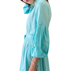 New Design Fashionable Solid Color V Neck <b>Plus</b> <b>Size</b> Women's Clothing Custom Logo & Colors Breathable Casual Dresses for Women - Product Image 2
