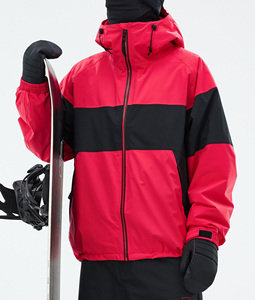 Veste de ski et snowboard personnalisée rouge et noire 2026, imperméable, coupe-vent, isolée, pour homme et femme, fournisseur d'usine - Product Image 1