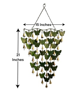Campanas de Viento con 28 Mariposas, Decoración de Pared para Jardín, Interior, Exterior y Patio, Disponible a Buen Precio - Product Image 1