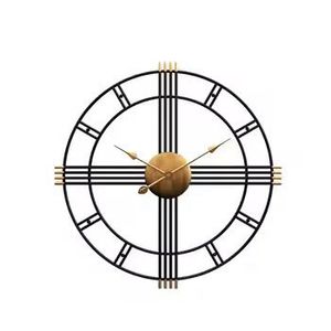 Luxury Modern Wall <b>Clock</b> Black Metal Multi Line Geometric Design Silent Quartz <b>Movement</b> for Premium Office Living Room Decor - Product Image 3