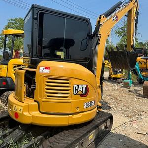 Mini-excavatrice CAT d'occasion, compacte, hydraulique, 1,5-3 tonnes, faible nombre d'heures, moteur d'origine, sur chenilles, pour travaux de construction, à prix avantageux - Product Image 3