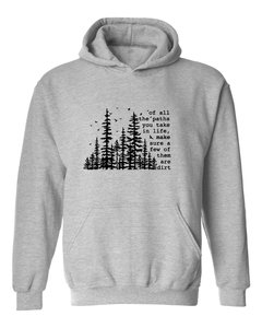 Sudadera con Capucha Blanca para Hombre, Diseño con Estampado Forestal, Algodón, Estilo Casual, con Bolsillo Frontal, para Otoño - Product Image 3
