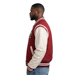 Giacca Letterman in Lana Kappa Alpha Psi Krimson & Kream, Abbigliamento per Fraternità Greca con Stile Varsity Classico e Comfort Premium - Product Image 3
