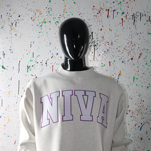 Sudadera Niva de Cuello Redondo Unisex, Oversize, de Algodón Tejido, Informal, para Otoño, con Estampado de Letras Blancas en la Parte Delantera, CLUSH SPORTS - Product Image 2