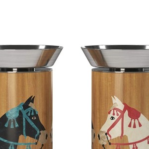 Brûleur d'encens en bois au motif cheval, design moderne, avec bassin métallique, élégant support de Bakhoor artistique équestre pour cadeau de Ramadan et de l'Aïd - Product Image 6