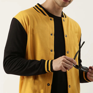 <b>Plus</b> <b>Size</b> <b>Men's</b> Custom Varsity Baseball <b>Jacket</b> with Stand Ribbed Collar Blank Design Custom Logo Option Wholesale - Product Image 6