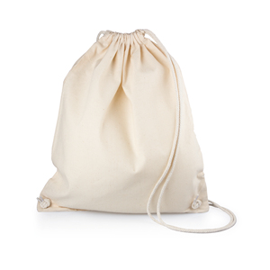 Eco-Friendly Custom Logo Printed Natural Cotton Canvas <b>Drawstring</b> <b>Backpack</b> Natural Fabric Cotton Sport <b>Drawstring</b> <b>Backpack</b> - Product Image 2