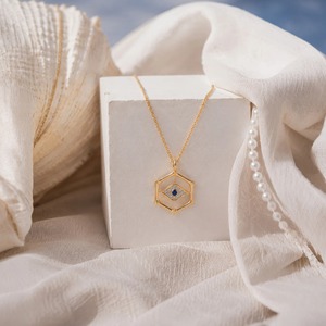 Collier Statement pour Femme en Rubis, Cristal Rond Taillé Brillant, Strass, Argent 925, Moissanite, Bijoux de Mariage - Product Image 2