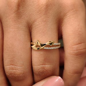 แหวนเพชรทรงกลมมินิมอล เพชรเลี้ยงในห้องปฏิบัติการ DEF VVS ทองคำ 14K 18K แหวนเพชรฝังแบบ Pave แหวนแต่งงาน ขายส่งเครื่องประดับ OEM - Product Image 2