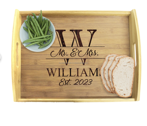 Plateau de service en bois naturel fabriqué à la main Meena Work décoratif en bois cuisine et table à manger plateaux imprimés pour cadeaux de noël - Product Image 6