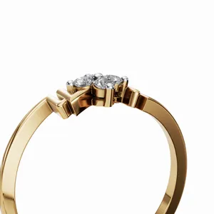 Anillo de Diamante Cultivado en Laboratorio Florence en Oro Amarillo de 18K, Corte Redondo, Juego de 4 Piezas, Certificado IGI, Claridad VVS, Anillo de Lujo para Mujer en Oferta - Product Image 4