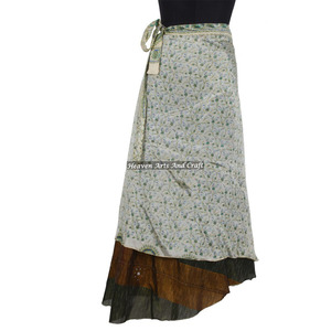 2026 Newest Fashion Design Silk Women <b>Wrap</b> <b>Skirt</b> Summer Girls Silk <b>Wrap</b> <b>Skirt</b> 2 Layer Reversible Magic Silk Saris <b>Wrap</b> Long Boho - Product Image 6