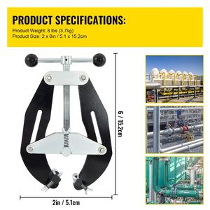 Morsetto per Tubi in Acciaio Leggero ad Alta Resistenza e Azione Rapida, Strumento di Allineamento per Tubi da 2 a 6 Pollici, Modello B - Product Image 3