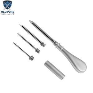 Ensemble de 4 trocars vétérinaires universels en acier inoxydable à poignée plate, les plus vendus, pour la chirurgie du bétail et les instruments vétérinaires. - Product Image 3