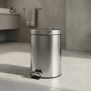 Cubo de Basura Moderno de Acero Inoxidable con Tapa Suave y Cubo Interior Extraíble para Cocina, Baño, Oficina y Hogar - Product Image 4