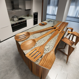 ช้อนไม้เสิร์ฟอาหาร Impex Designs งานฝีมือสวยงามจากไม้กระถินณรงค์ รับสั่งซื้อแบบ B2B - Product Image 1