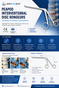 Peapod Intervertebral Disc Rongeurs-the Basis of Surgical Instruments German Stainless Steel CE ISO Certified - Product Image 4