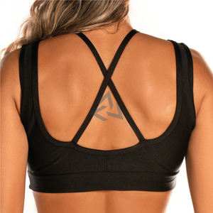 Nouveaux designs Soutien-gorge de sport sans couture à maintien moyen, dos nu, style crop top, pour femmes, vêtements, chemises, chemisiers et hauts - Product Image 6