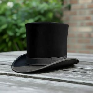 Sombrero de Copa Negro Clásico Hecho a Mano, Estilo Victoriano, para Cosplay, Steampunk, Vaquero del Oeste, Proveedor OEM, Venta al Por Mayor - Product Image 1