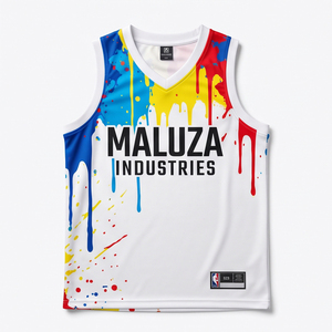 Maillot de basket-ball d'équipe personnalisé par sublimation, respirant, anti-humidité, séchage rapide, en mesh, sans manches, uniformes unisexes, sport athlétique - Product Image 1