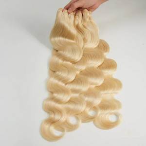 Loose Wave Indian Remy Human Hair Extensions Water Wave Natural Wave Easy Apply 100gm 1 Blonde - Product Image 3